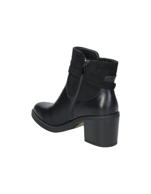 BOTINES DE TACÓN NEGROS HISPAFLEX 2533 PARA MUJER
