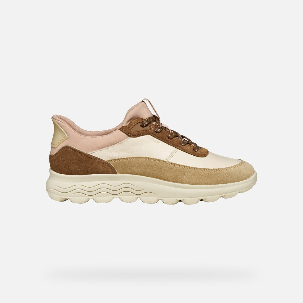 ZAPATILLA GEOX SPHERICA PLUS SLIP IN BEIGE/MARRON
