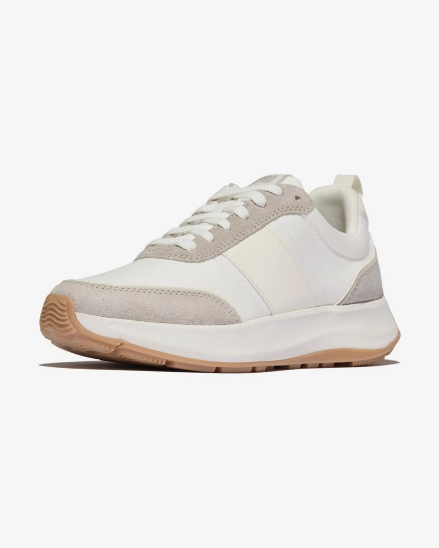 ZAPATILLAS FITFLOP F-MODE FLOW SUEDE BLANCO GRIS MUJER