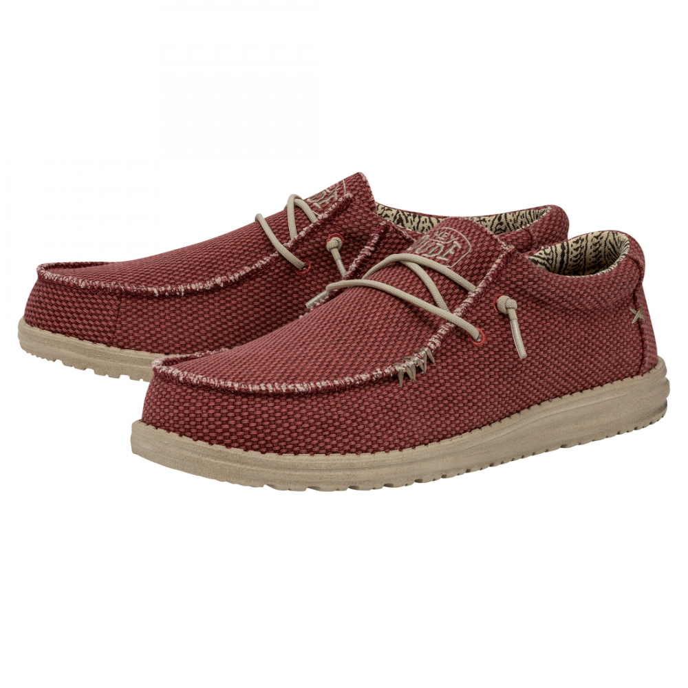 HEY DUDE WALLY BRAIDED POMPEIAN ROJO