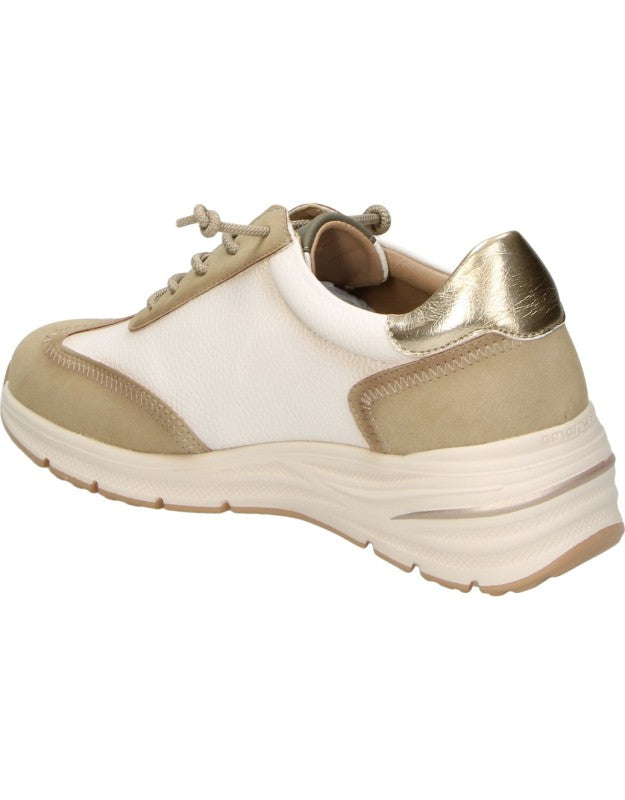 ZAPATOS AMARPIES PARA MUJER EN COLOR BEIGE CON DETALLES EN BLANCO Y VERDE AMD31084