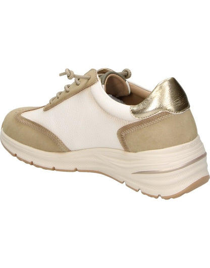 ZAPATOS AMARPIES PARA MUJER EN COLOR BEIGE CON DETALLES EN BLANCO Y VERDE AMD31084