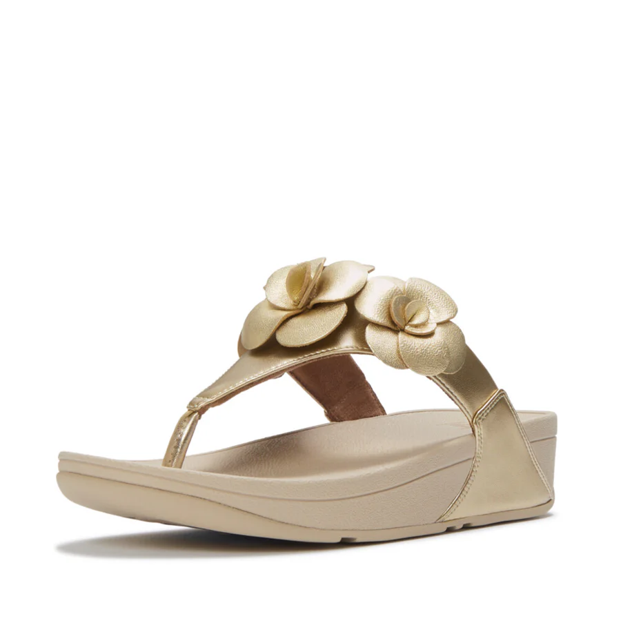 FITFLOP SANDALIA LULU FLOWER PLATINO