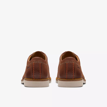 ZAPATO CLARKS ATTICUS LT LACE CUERO TOSTADO OSCURO