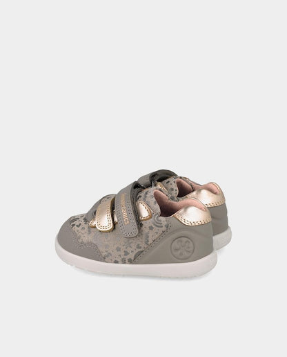 Zapatillas barefoot de bebé niña para primeros pasos y estampado Biomecanics