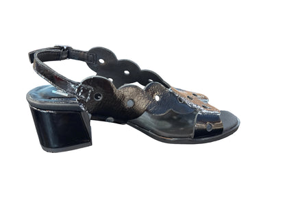 SANDALIA CALLAGHAN TACÓN NEGRO CHAROL KIMY