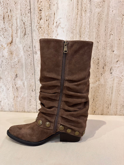 BOTA CAMPERA FALDÓN TAUPE