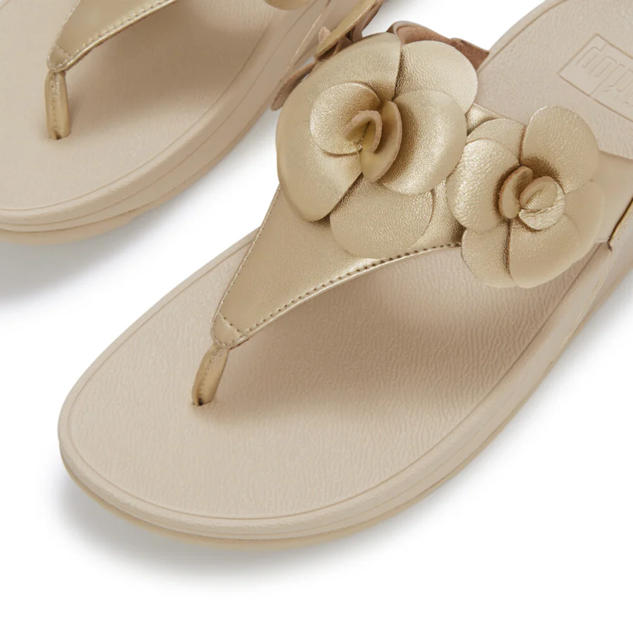 FITFLOP SANDALIA LULU FLOWER PLATINO