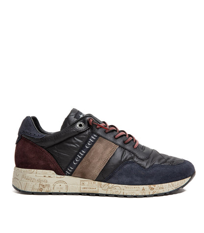 ZAPATILLAS CETTI PIEL DE HOMBRE CON CORDONES ELÁSTICOS 1370 NEGRO