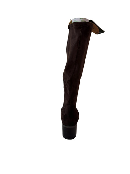 Bota caña alta moka tacón