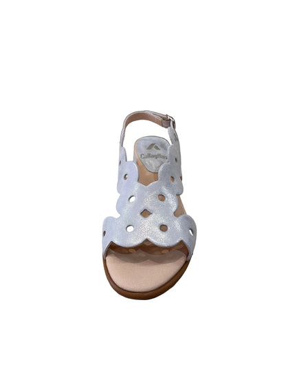 SANDALIA CALLAGHAN TACÓN PLATA KIMY