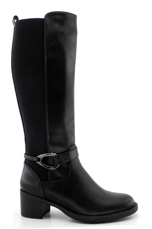 BOTA NEGRA AMARPIES TACÓN