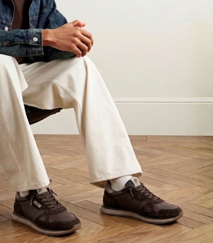 ZAPATILLAS PIEL DE HOMBRE CON CORDONES ELÁSTICOS CETTI 1397 MOKA