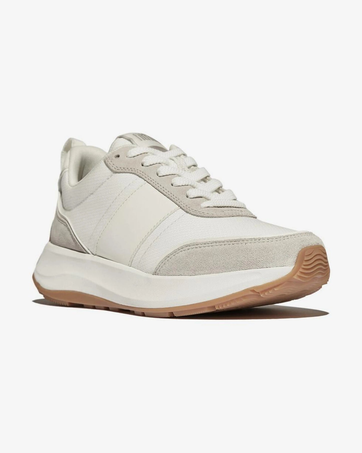 ZAPATILLAS FITFLOP F-MODE FLOW SUEDE BLANCO GRIS MUJER