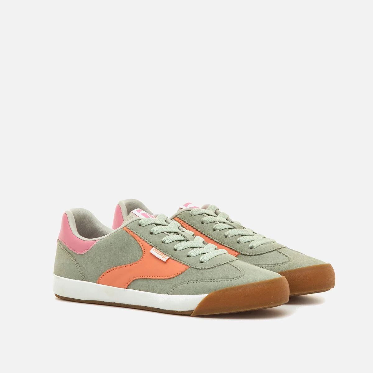 ZAPATILLA MUSTANG COURT 60940 VERDE NARANJA