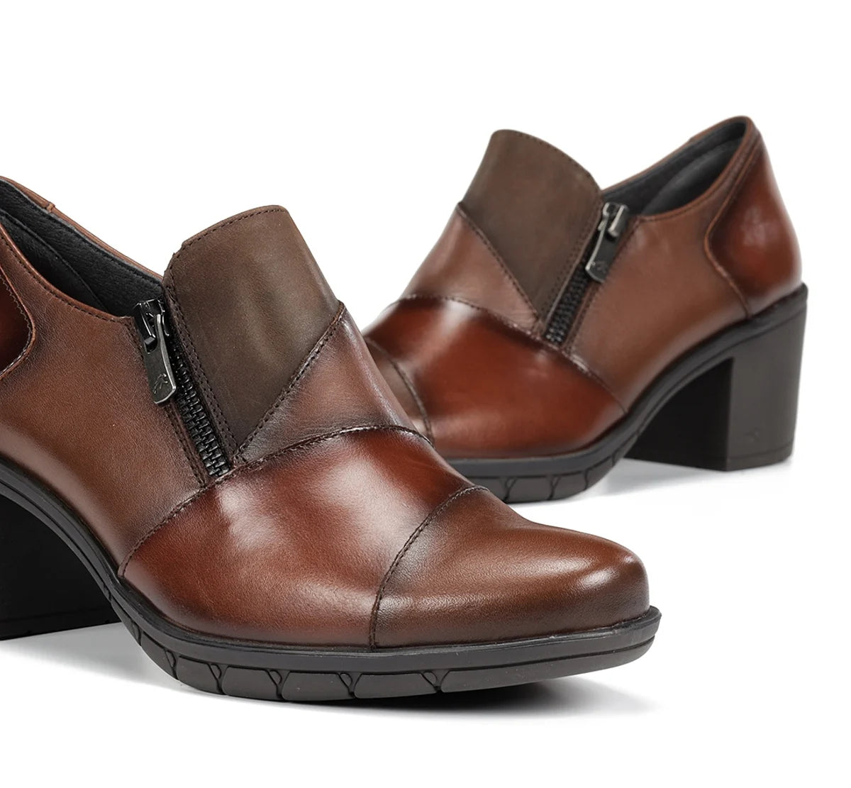 FLUCHOS ZAPATO ABOTINADO NYDIA F1802 Slip On Marrón