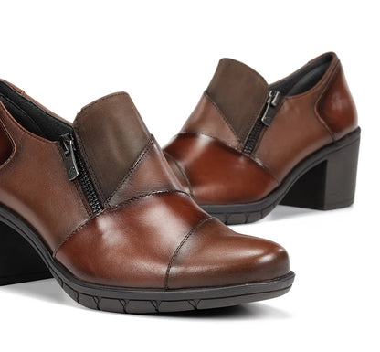 FLUCHOS ZAPATO ABOTINADO NYDIA F1802 Slip On Marrón
